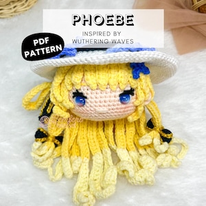 Haakpatroon Phoebe Wuthering Waves, alleen hoofd