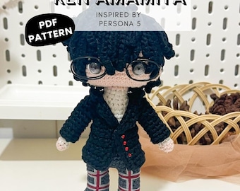 Ren Amamiya Crochet Pattern | Persona 5 Chibi Amigurumi | PDF Pattern