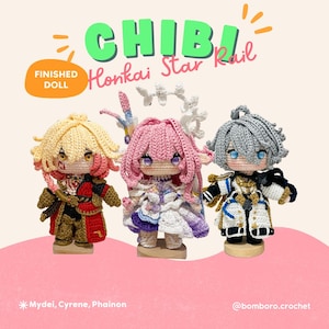 Honkai Star Rail Amigurumi Doll | Mydei, Cyrene, or Phainon | Handmade Crochet Plush | Amphoreus Collection