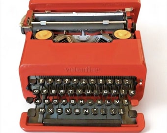 Macchina Da Scrivere Olivetti Valentine Design Sottsass King Rosso Custodia MoMa