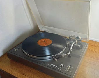 Gramofon Rotel RP-2300 z napędem paskowym do płyt winylowych, 33/45 obr./min, vintage, lata 80., szary