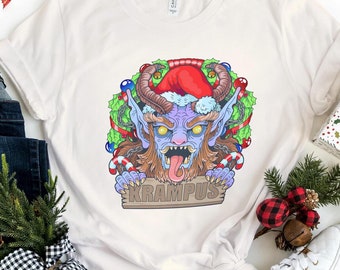 Krampus Christmas Shirt, Spooky Christmas Shirt, Horror Christmas Shirt, Dark Christmas Tee, Krampus Xmas Shirt, Evil Christmas Shirt