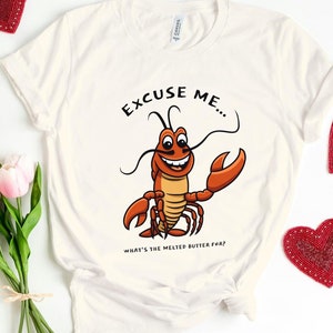 面白いロブスターシャツ、すみませんロブスターTシャツ、漫画動物シャツ、シーフードシャツ、ブラックユーモアシャツ、ロブスターギフト、シーフード愛好家シャツギフト