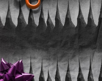 Gothic Cultist Wrapping Papers, Spooky Dark Academia Gift Wrap, Creepy Halloween Gift Wrap, Horror Art Wrapping Papers, Goth Gift Wrap