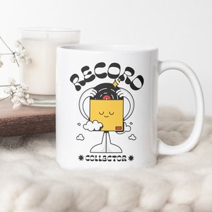 Record Collector Mug, Vinyl Record Gift Coffee Cup, CD Mug, Music Mug, Music Lover Gift, Vinyl Collector Mug, Gift For Him And Her