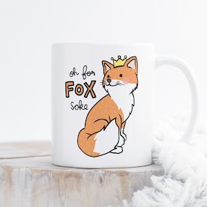 Funny Fox Mug, Oh For Fox Sake Coffee Cup, Gift For Nature Lover, Animal Mug, Novelty Mug, Meme Gift, Birthday Gift Mug, Fox Lover Cup