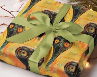 Carta da regalo con alieni urlanti, carta da regalo con arte aliena, carta da regalo con Edvard Munch, carta da regalo con meme, carta da regalo con UFO, regalo scherzoso, carta da regalo divertente