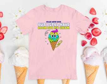 T-shirt Humour « I'm Just Here For The Free » – Crème Glacée, Unisexe, Tailles S à 3XL – Coton, Neuf Sans étiquette