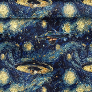 Carta da regalo UFO, Carta da regalo UFO Vincent Van Gogh, Carta da regalo aliena, Carta da regalo spaziale, Regalo fantascientifico, Carta da regalo astronave, Regalo meme artistico