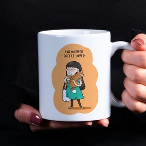 Cat Mom Mug, Cat Mother Gift, Cat Lover Mug, Crazy Cat Lady Mug, Gift For Mom, Mothers Day Gift, Gift For Her, Mother Mug, Gift For Wife