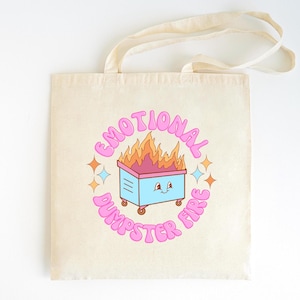 Sac fourre-tout émotionnel pour la santé mentale, cadeau drôle de santé mentale, dictons drôles, cadeau de soutien émotionnel, sac fourre-tout meme, sac fourre-tout sarcastique