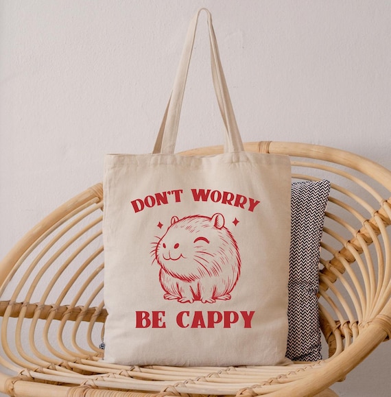 Capybara Crossbody Bag - Don't Worry Be Capy Cute Animal Lover Gift With Adjustable Strap