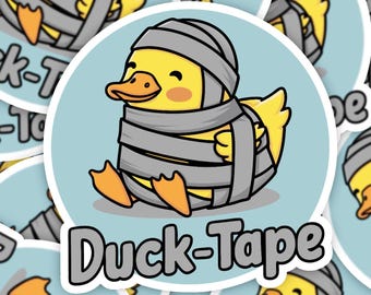 Pegatina de cinta adhesiva, pegatina de animal gráfico, pegatina de pato divertida, regalo de cinta adhesiva, pegatina de meme de pato, regalo de broma, pegatina de pato lindo, pegatina divertida