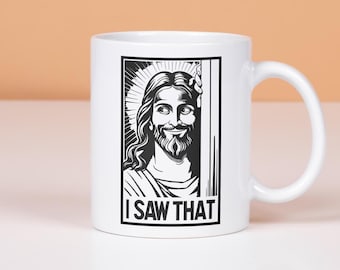 Tazza Gesù ho visto quella, tazza religiosa cristiana, tazza cristiana divertente, tazza divertente di Gesù, tazza cristiana, tazza meme di Gesù, regalo scherzoso, tazza meme