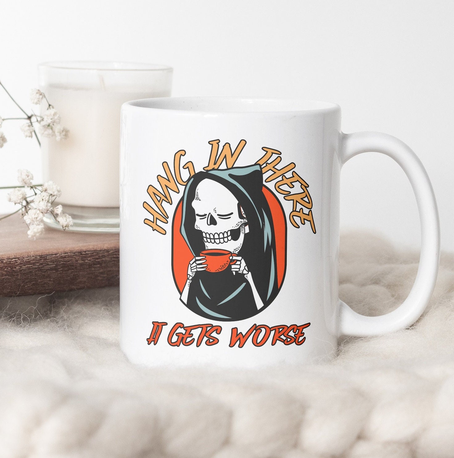 Gym Reaper, Fitness Grim Reaper Training Coffee Mug by Anziehend