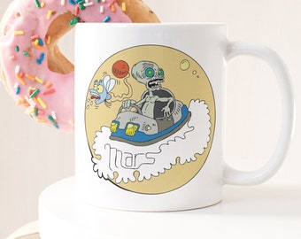 Funny Alien Mug, UFO Cup, Gag Gift, Alien From Mars Mug, Science Fiction Nerd Gift, Alien Humor Mug, Alien Art Gift, Funny Space Mug