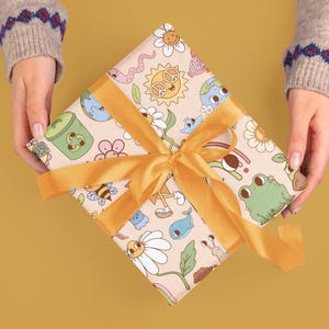Carta da regalo retrò per la giornata della Terra, carta da regalo con fiori retrò, carta da regalo con natura retrò, carta da regalo, carte da regalo con animali divertenti