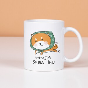 Ninja Shiba Inu Mug, Funny Dog Mug, Dog Owner Gift, For Shiba Inu Lovers, Funny Ninja Mug, Animal Meme Mug, Cute Coffee Cup, Novelty Gift