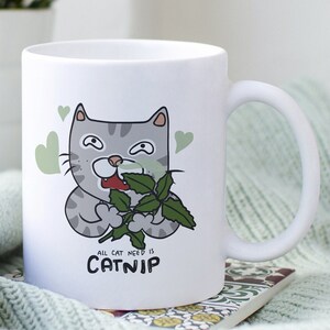 Katzenminze Becher, lustige Katzenbecher, Haustier-Liebhaber-Kaffeetasse, Becher mit verrückter Katze, Haustier Geschenkbecher, für Katzenbesitzer, Kätzchenbecher, Neuheit Becher, Cartoon Katze