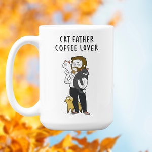 Taza divertida de papá gato, regalo para amantes del café, regalo divertido para el Día del Padre, taza de broma de papá gato, taza de café y gatos, regalo para él, regalo divertido para papá gato