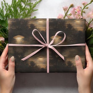 Carta da regalo UFO, Carta da regalo Rembrandt, Carta da regalo aliena, Regalo scherzoso, Carta da regalo di compleanno fantascientifica, Carta da regalo artistica divertente, Carta da regalo fantascientifica