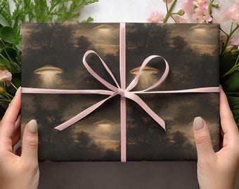 Carta da regalo UFO, Carta da regalo Rembrandt, Carta da regalo Alien, Carta da regalo scherzosa, Carta da regalo di compleanno fantascientifica, Carta da regalo artistica divertente, Carta da regalo fantascientifica