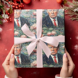 Carta da regalo divertente di Donald Trump, carta da regalo politica, carta da regalo di Donald Trump, carta da regalo di Claude Monet, carta da regalo divertente repubblicana