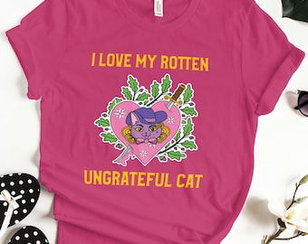Camiseta "Amo a mi gato desagradecido y podrido", camiseta de meme, camiseta de broma, camiseta de regalo de gato, camiseta de gatito lindo, camiseta de meme de gato, camiseta divertida, regalo de broma, gato lindo