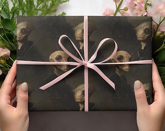 Alien Wrapping Papers, Rembrandt Gift Wrap, UFO Wrapping Paper, Meme Gift Wrap, Gag Gift, Sci-Fi Birthday Gift Wrapping, Funny Art Gift Wrap