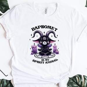 Cute Baphomet Shirt, Baphomet Is My Spirit Animal Shirt, Funny Demon Tee, Cute Shirt For Her, Gift For Her, Funny Devil Tee, Meme Shirt