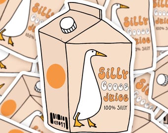 Silly Goose Juice Sticker, Funny Goose Sticker, Sticker For Laptop And Computer, Meme Sticker Gift, Sarcastic Stickers, Adult Humor Gift
