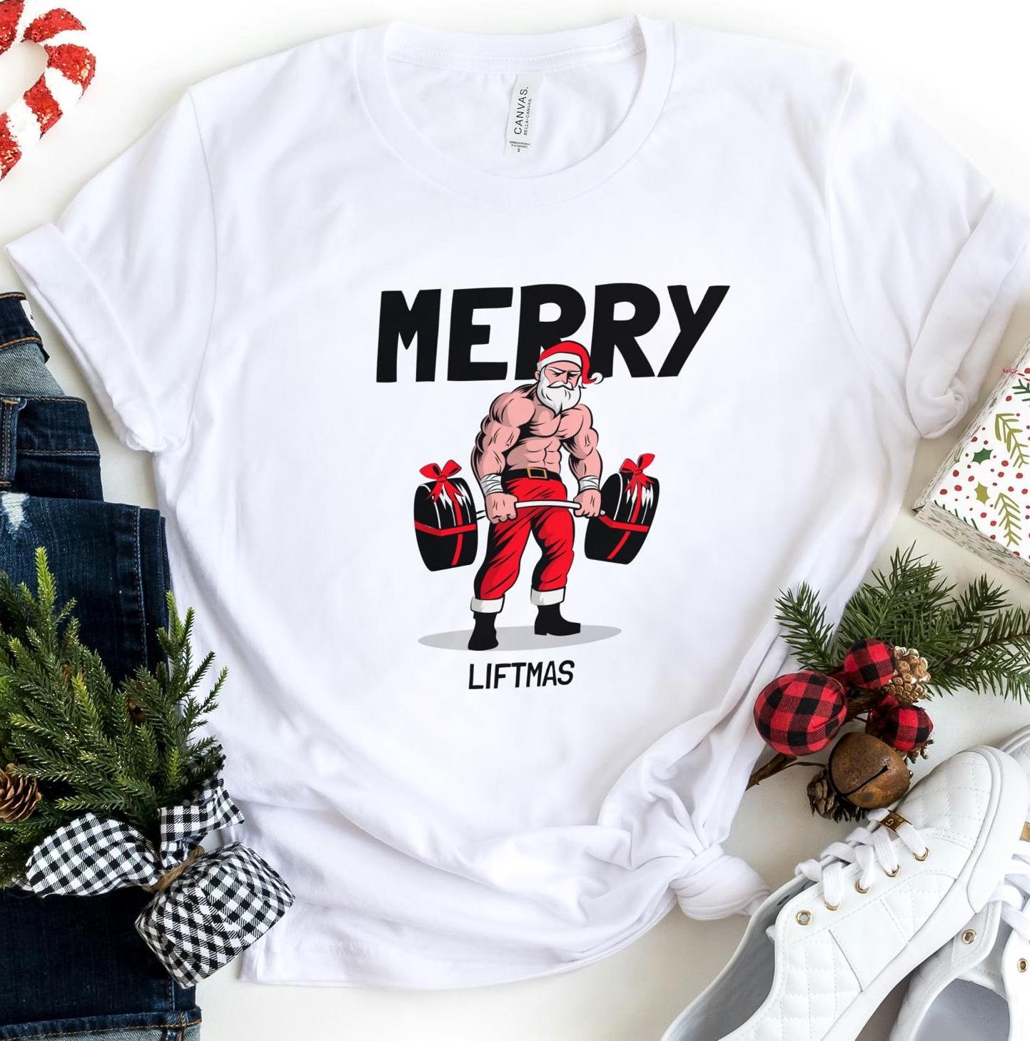 Merry Liftmas Fitness Christmas Sweater Merry Liftmas Christmas