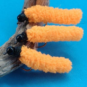 Mop Fly Nymph Orange - nymph fishing fly with tungsten head