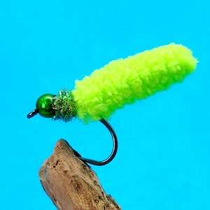 Mop Fly Nymph Green - nymph fishing fly with tungsten head