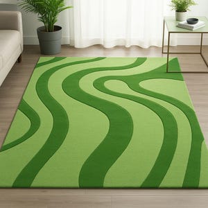 Light Green hand tufted Rug, Hand-Tufted Wool Area Rug Carpet for Bedroom, Home, Living Room, Office, Kids3x5, 6x9, 8x10, 9x12