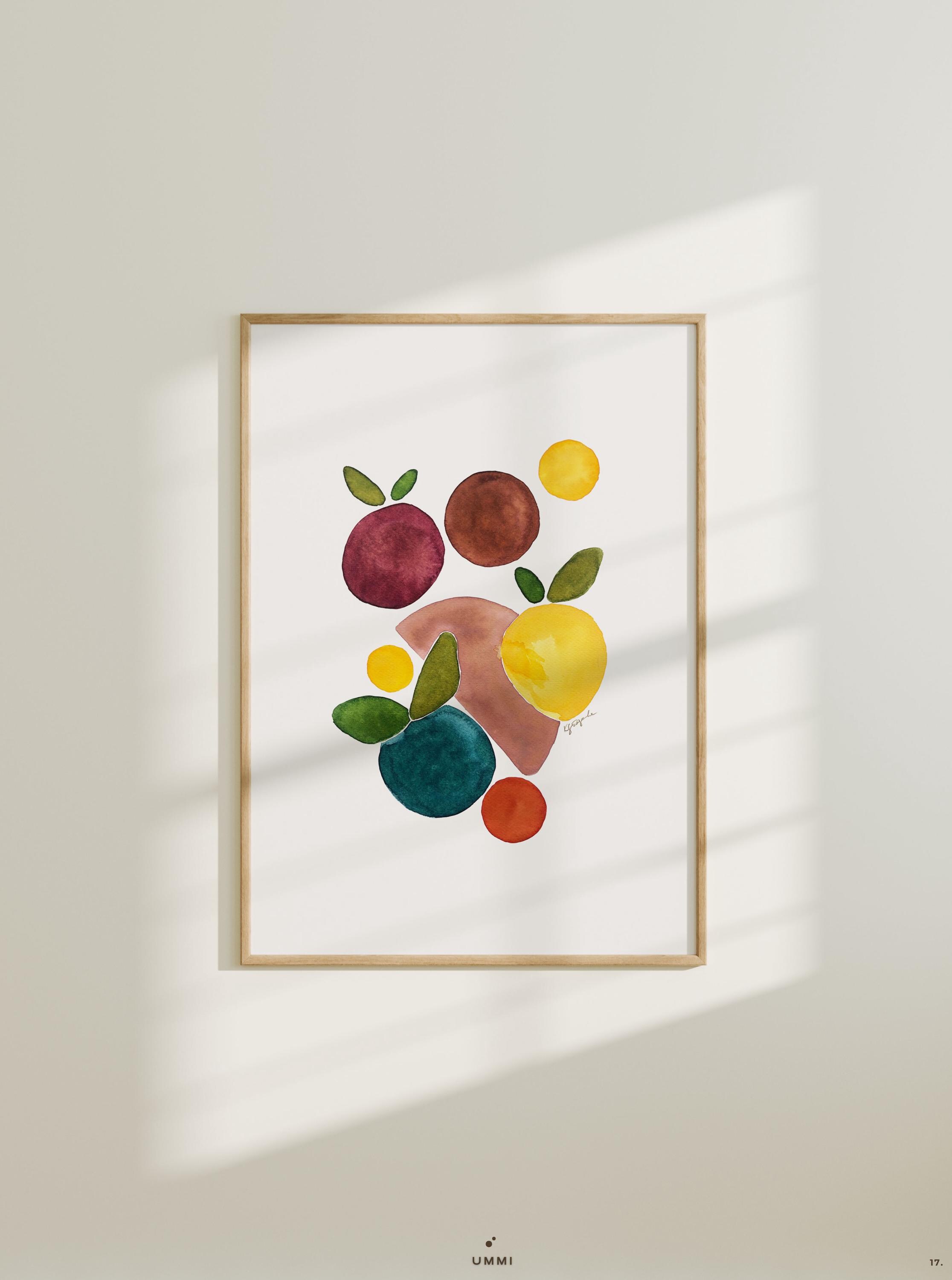 Botanical Watercolor Wall Art Printable - Trendy Digital Wall Art