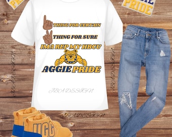 North Carolina A and T Aggie Pride Custom Graphic Design HBCU NC A&T Custom T-Shirt for Homecoming