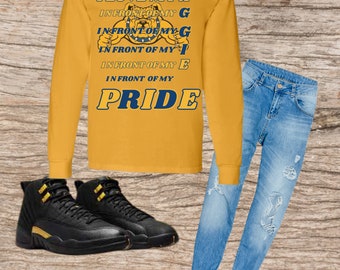 North Carolina A and T Aggie Pride Custom Graphic Design HBCU NC A&T Custom Long Sleeve T-shirt for Homecoming