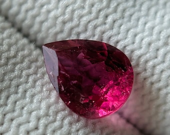 2.40 cts Rubellite tourmaline, pear cut rubellite, faceted rubellite stone, saturated pink color tourmaline ,perfect for rubellite jewellery