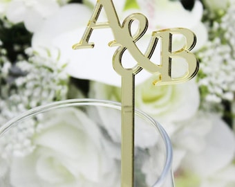 30/50/100 PCS Custom Logo Personalized Drink Stirrers Custom Cocktail Stirrers Wedding Drink Stirrers for Party Personalized Swizzle Sticks