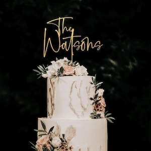 Personalized Last name cake topper Custom Mr and Mrs Cake Toppers for Wedding Acrylic Wood Cake Topper Rustic Anniversary Must Haves Wedding