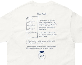 Pesto Recipe Shirt (Free Shipping)