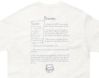 Brownie Recipe Shirt (Free Shipping)