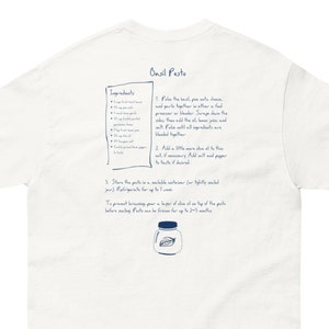 Pesto Recipe Shirt (Free Shipping)