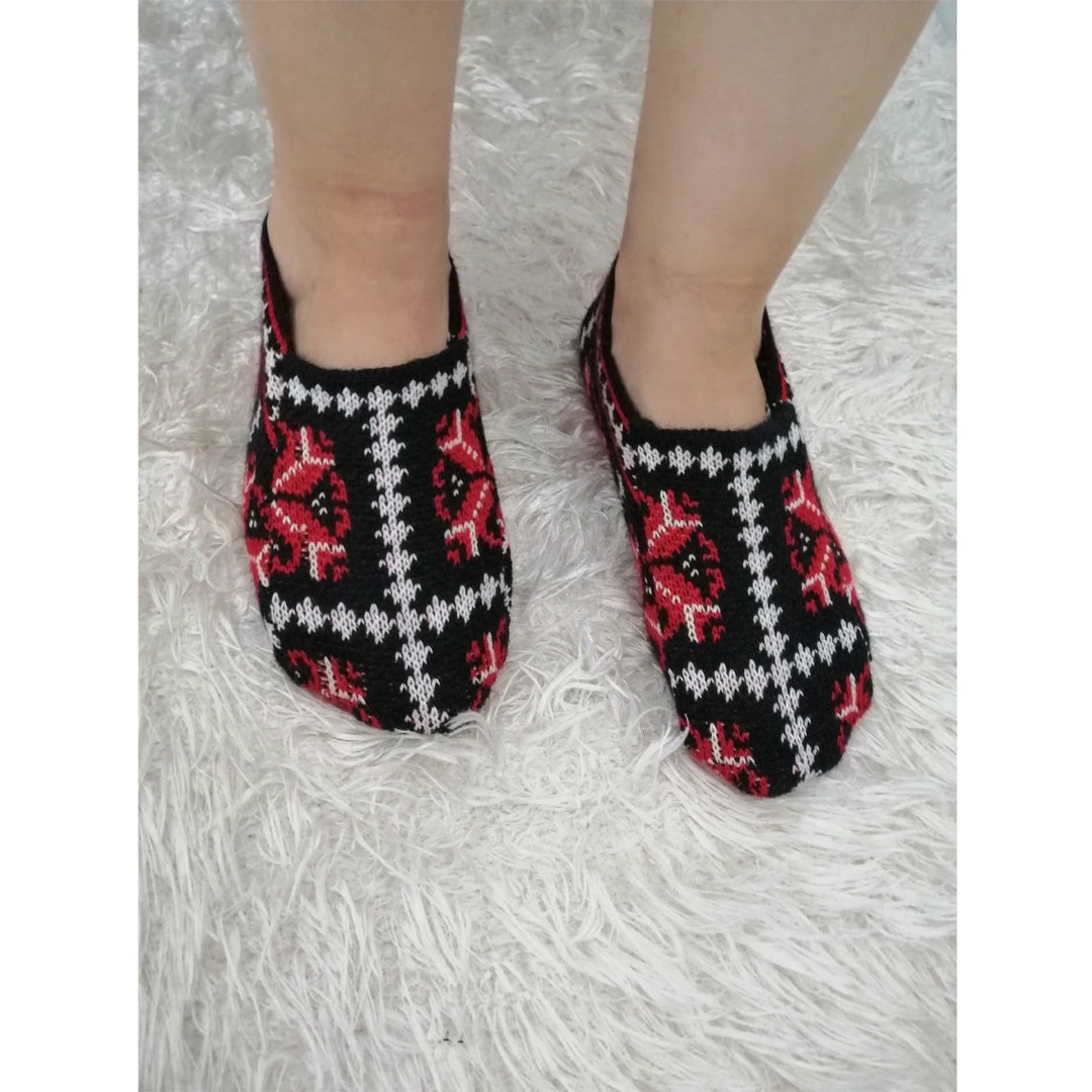 Women's Knitted Winter Suit Booties Wool Home Wool Etsy