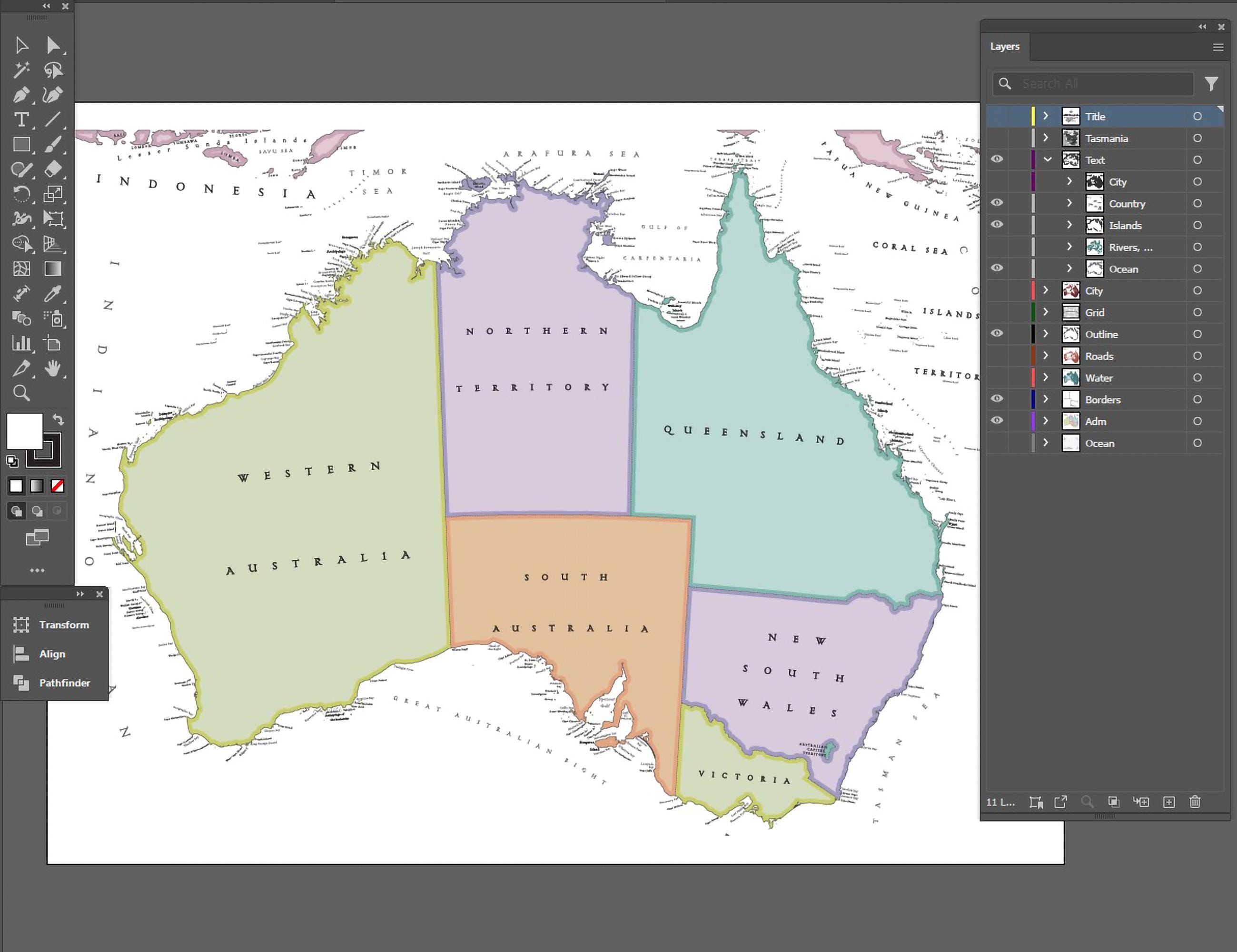 Australia Vector Map. Svg, Ai, Eps, Cdr and Pdf Files Included ...