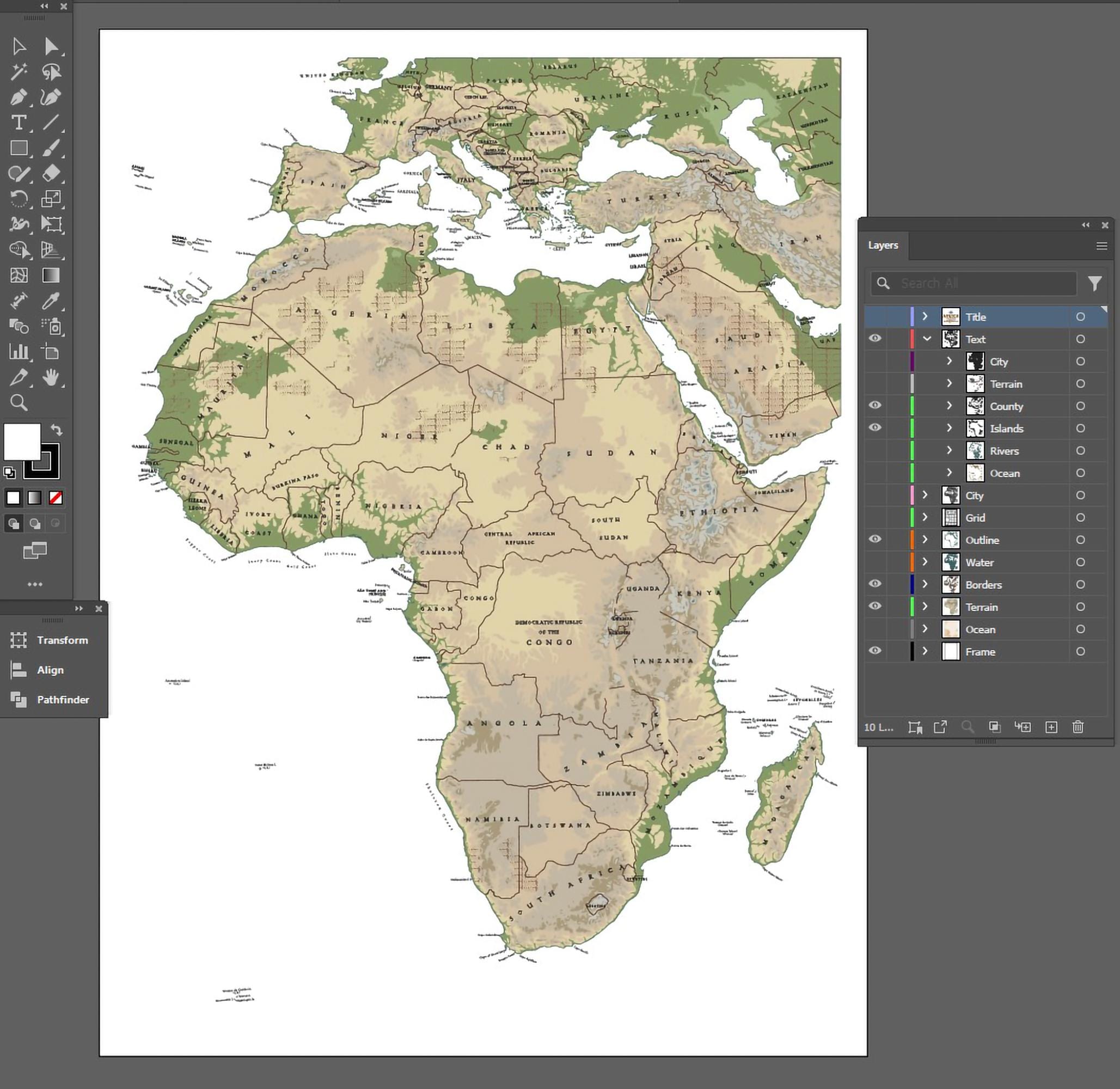 Africa Vector Map. Svg, Ai, Eps, Cdr and Pdf Files Included. Scalable ...