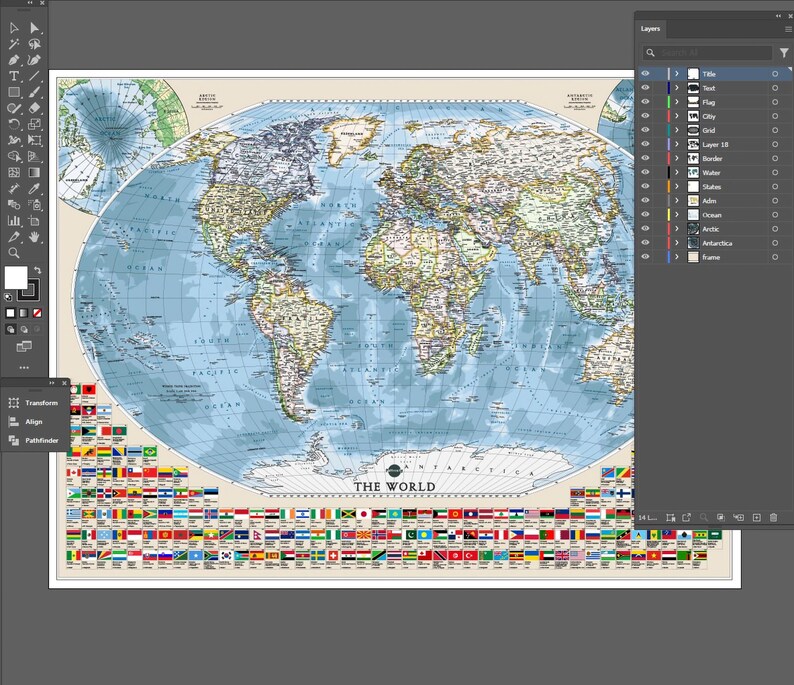 Vector Map of the World. Svg, Ai, Eps, Cdr and Pdf Files Included ...