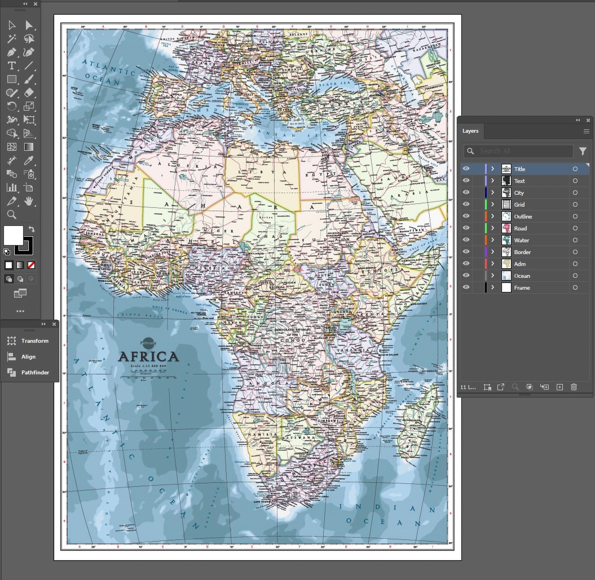 Africa Vector Map. Svg, Ai, Eps, Cdr and Pdf Files Included. Scalable ...