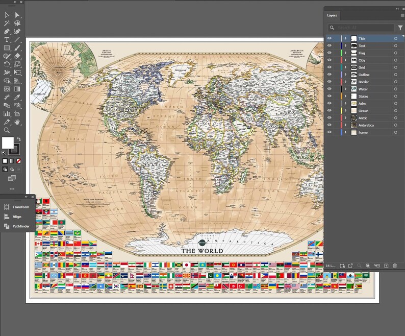 Vector Map of the World. Svg, Ai, Eps, Cdr and Pdf Files Included ...